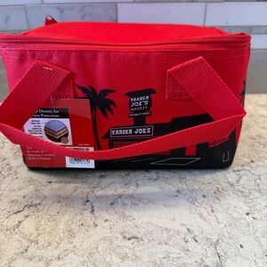 NWT Red  & Black Trader Joe's Mini Insulated bag
